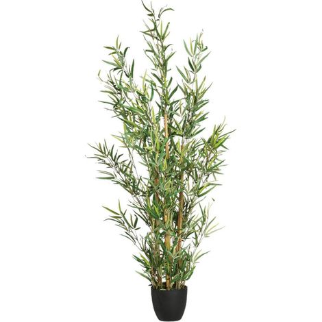 Plante Artificielle "Bambou" 126cm Vert (1/2)
