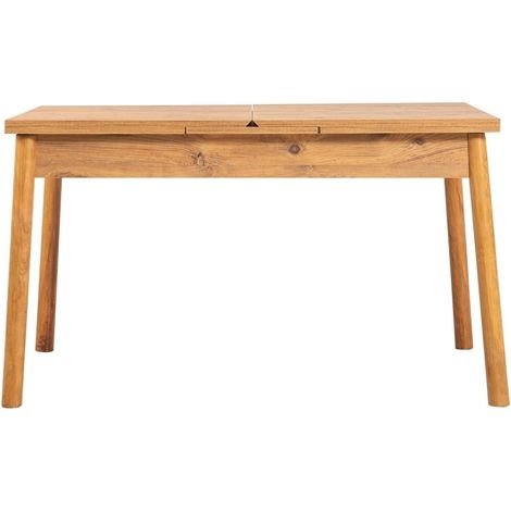 Tavolo da pranzo allungabile da 120 a 153 cm decorato in pino atlantico - SANTIAGO