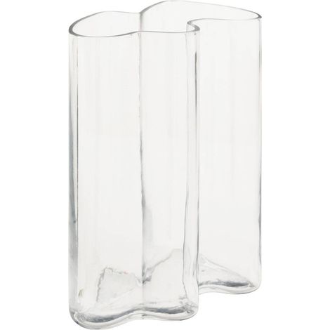 Jarrón ondulado transparente Kade H25cm - Atmosphera créateur d'intérieur