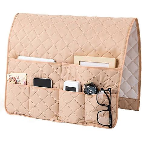 Sac de rangement pour accoudoir de canapé, sac de rangement antidérapant pour accoudoir de fauteuil inclinable, sac de rangement pour télécommande de canapé, sac de rangement pour accoudoir avec 6 poc (1/5)