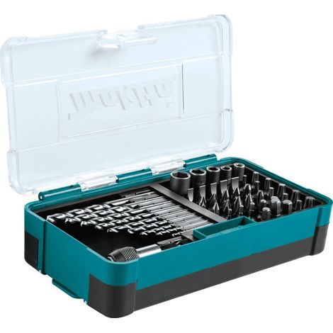 Makita B-36192 48 Piece HSS Drill Bit Socket Screwdriver Set - Hex Shank