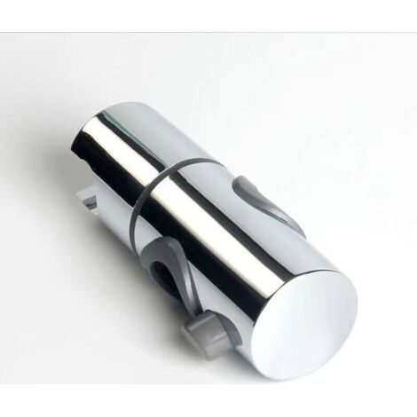 Support universel pour pommeau de douche - Accessoire pour pommeau de douche à main - Remplacement pour pommeau de douche de salle de bain - Curseur réglable de 18 à 25 mm - Argent (1/2)