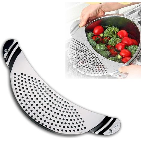 Passoire en acier inoxydable égouttoir à pâtes métal de haute qualité pour les nouilles fruits et légumes (1/5)