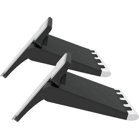 Lot de 2 petits supports pour ordinateur portable, rehausseurs portables avec système de refroidissement intégré-5.05X4.8CM-Black (1/4)