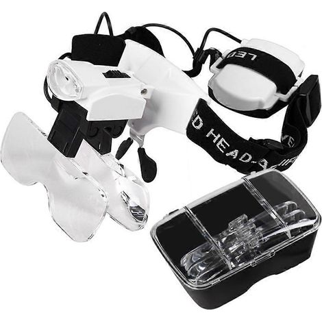 Loupe frontale à LED compatible avec la réparation de bijoux et de montres, équipée de 5 lentilles. (1/5)
