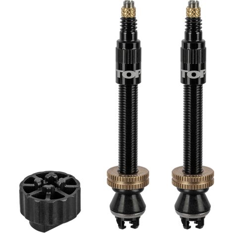 Kit Valve Tubeless Vélo 45mm - Gonflage Rapide Compatible Pompe - Topeak