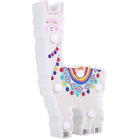 LED Veilleuse Mignon Forme Animale Lampe de Table à Piles pour Fête Décoration de Salle de Noël 12x19x2.8 Cm (Blanc chaud 2700K-3000K) (1/5)