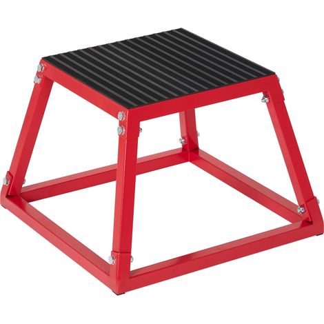 Heavy-Duty Steel Plyometric Jump Box - Anti-Slip Step-Up Platform for HIIT, Cross Training, Strength & nimbleness - Red - 12 Inch (1/5)