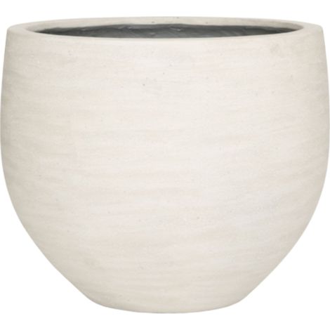 Pot de Fleurs Géant Jumbo Orb Design Arrondi Ivoire Lavé - D88 x H70 cm - PANGIVO (1/2)