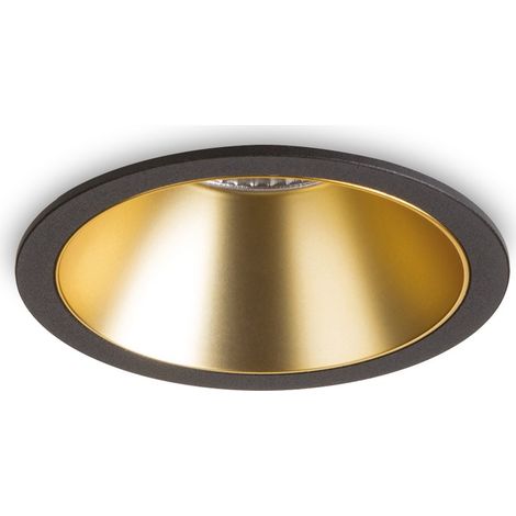 Ideal Lux GAME Spot LED encastrable 12 cm Noir Doré 2700K