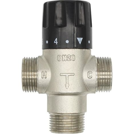3 Way Thermostatic Mixer Faucet 3/4 Inch DN20 For Bath Shower Kitchen Faucet (3/4 Inch, DN20) (1/5)