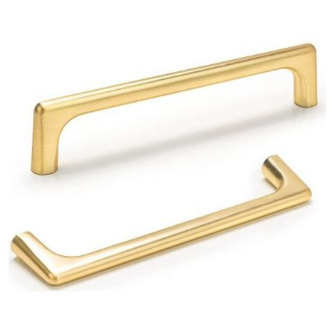ALLIANDISBoutons et poignées de meubles,Lot de 2 Poignées doré Poignées meuble dorée poignee de meuble cuisine en alliage de zinc Hole Centers 96mm, or (1/5)