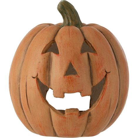 Photophore Déco Citrouille "Halloween" 27cm Caramel