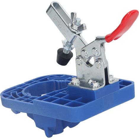 Gabarit d'ouverture de charnière 35 mm en plastique et alliage d'aluminium, outil de précision pour le travail du bois, pour portes (bleu) (1/5)
