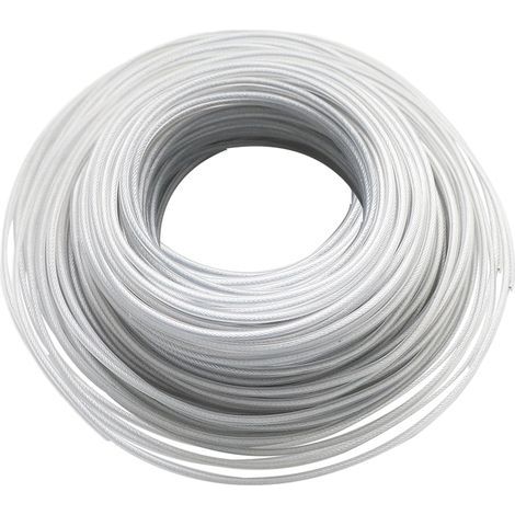 Ligne de Coupe 3 mm X 40 mètres, Fil de Ligne de Coupe-Bordure en Acier pour Coupe Gazon Fil d'Acier Ligne de Tonte Tondeuse à Gazon (1/5)