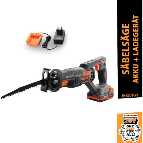 Seghetto alternativo a gattuccio a batteria 20V FUXTEC E1SS20 Set con batteria