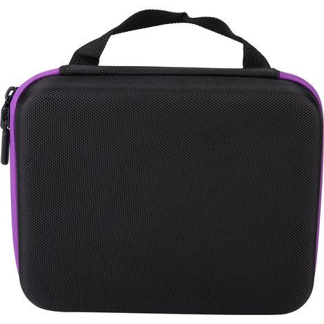 Sac à 30 flacons d'huiles essentielles, portefeuille aromathérapie violet