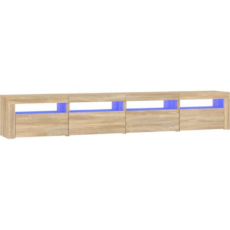 Maison Exclusive - TV-Schrank mit LED-Leuchten Sonoma-Eiche 240x3