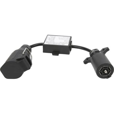 Connecteur de voiture en plastique, connecteur de lame à 7 voies pour véhicule américain vers connecteur rond européen à 13 broches pour voiture et camion (1/4)