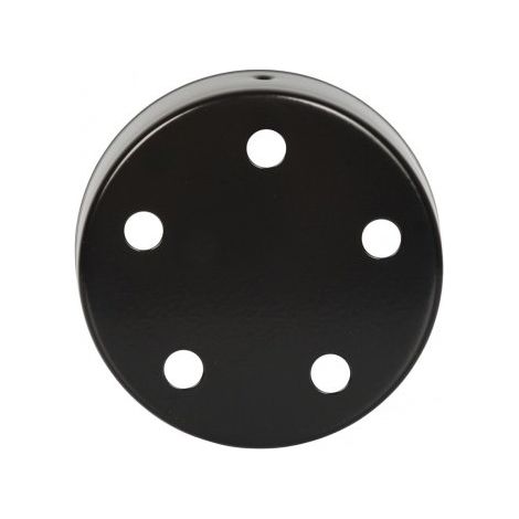 Rosace de plafond en métal noir avec 5 passages de câble : optez pour la qualité et le style (1/3)