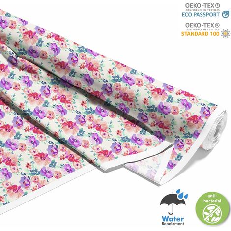 Outdoor dekostoffe oxford - Motiv aquarell blumen I DX109 (1/5)