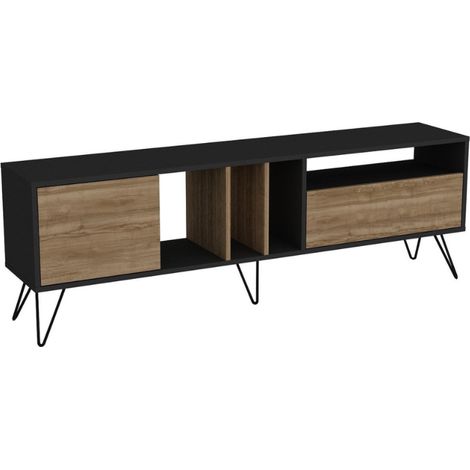Mueble TV madera y oro 180 cm BAYLEE