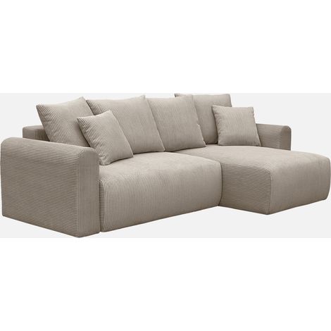Divano letto reversibile 3 posti velluto a coste