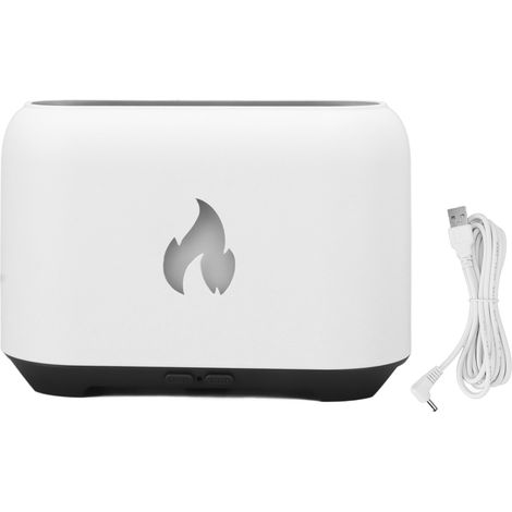 Lampe à Flamme USB Diffuseur d'Huiles Essentielles Silencieux - Humidificateur Brumisateur Blanc YX 1808 (1/5)