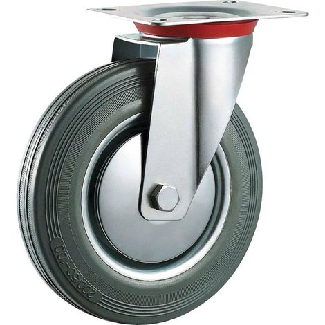 RUOTA PER CARRELLI ART. 80 ø mm 160 - piastra mm 135 x 110 - capacità kg 100
