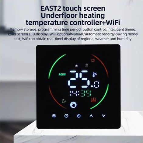 Thermostat WiFi intelligent Tuya pour la maison, 3A, chauffage de l'eau, contrôleur de température Programmable hebdomadaire, affichage LCD, mur Intelligent numérique (1/5)