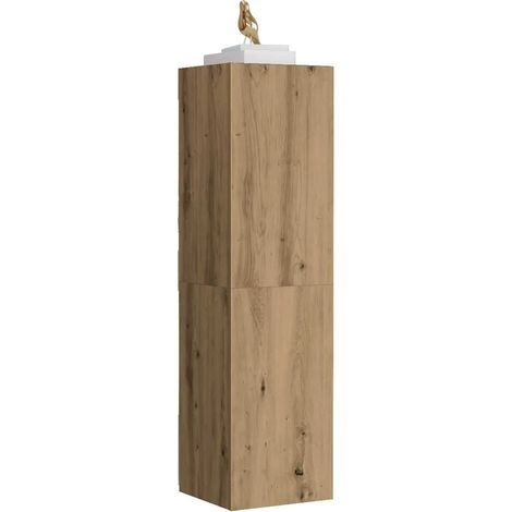 Mueble TV moderno de pared 30,5 x 30 x 110 cm gran espacio de almacenamiento diseño elegante de madera noble roble artesanal 020050879 (1/5)