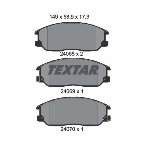 Kit de plaquettes de frein, frein à disque Textar 2406801 KIA 5810135100