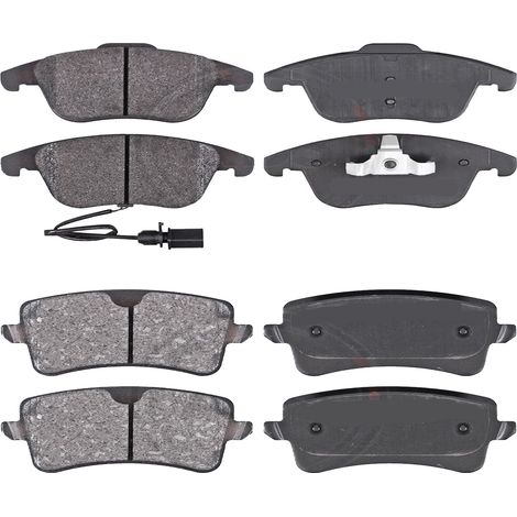 KIT PASTIGLIE FRENO ANTERIORI E POSTERIORI compatibile con AUDI A4 (8K2,8K5,8KH,B8) / PASTIGLIE FRENANTI AUTO OEM FDB4045,FDB4050 / SOSTITUZIONE DIRETTA / BASSA POLVERE / SILENZIOSO