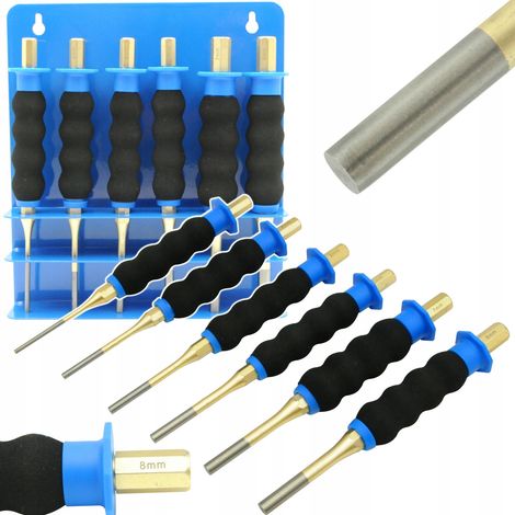 Set di punzoni con manici 3-8 mm, 6 pezzi, Falon-Tech FT4735