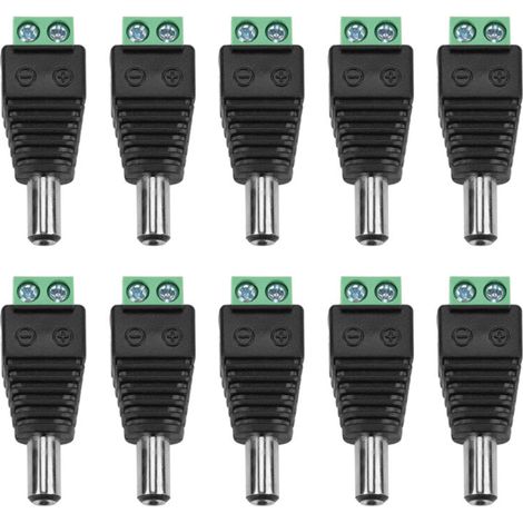 Fuente de alimentación negra de 220 V CC para cámaras de CCTV: terminal de baja frecuencia, versátil y robusta.