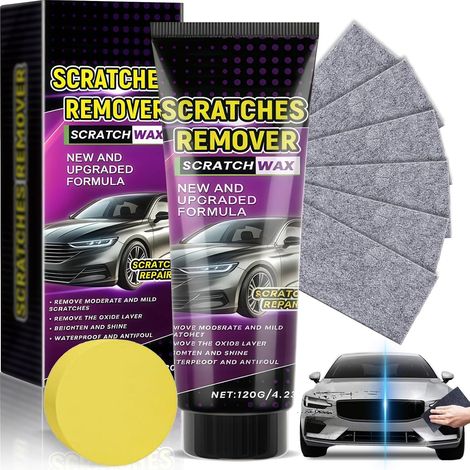 Rimozione Graffi Auto, Rimozione Graffi Auto, Rimozione Graffi Auto con Pasta Lucidante 120ML e 6 Nano Panni e Spugna, Lucidante Antigraffio Auto per Graffi e Ammaccature sulla Carrozzeria (1/5)