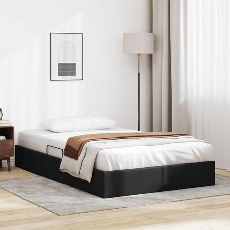 Cadre de lit ottoman Noir 120 x 200 cm Simili cuir (1/5)