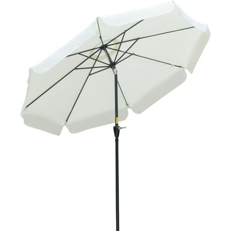 Ombrellone da Giardino Ø2,6x2,5 m Palo Ø38 mm in Alluminio e Poliestere Beige (1/5)