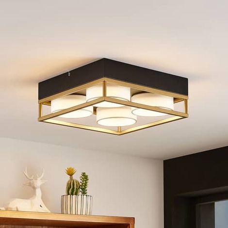 [NEUWERTIG] B-Ware Lindby Bymera Led Deckenlampe Deckenlampe Lampe Leuchte 6 W Eckig Vierflammig