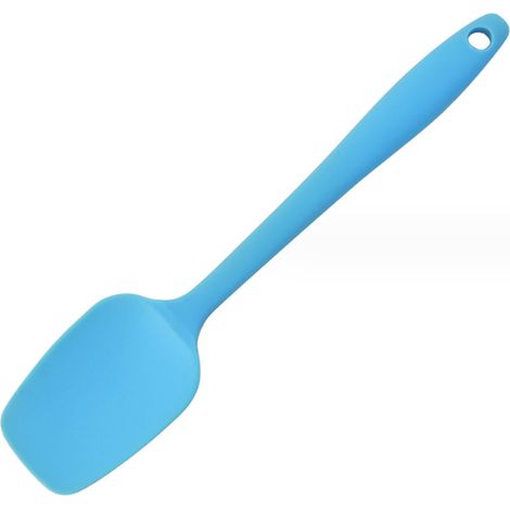 Spatule en Silicone Résistante à la Chaleur - Forme en T, Prise Ergonomique - Ustensile de Cuisine Polyvalent pour Maison - Bleu (1/5)