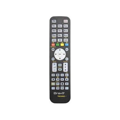 Bravo TECHNO 1 mando a distancia IR inalámbrico DTT, DVD/Blu-ray, TV, VCR Botones