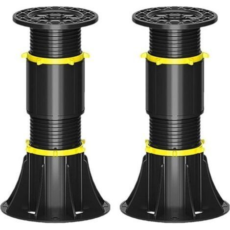 2 pieds réglables en hauteur pour lit (21–34 cm) – pieds centraux de soutien pour sommier à lattes – compatibles avec cadres de lit réglables et bases à ressorts (1/4)