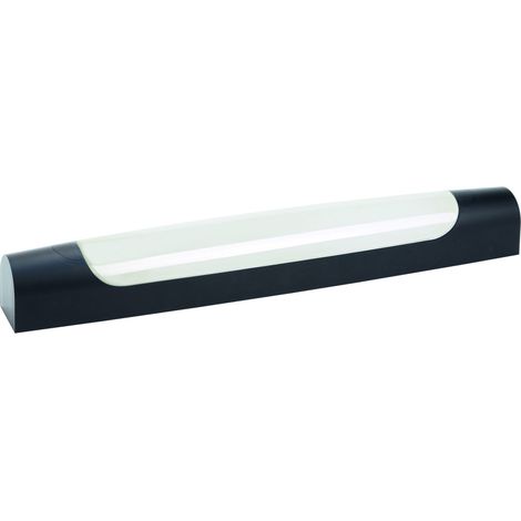 MAUD SYM 01- Réglette IP44 IK07 Vol.2 a/inter LED intég. 6,3W 2700K 600lm noire ARIC 53083
