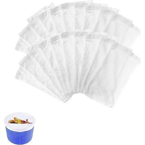 Pool Skimmer Socks,Chaussettes de Skimmer, Chaussette skimmer piscine, Prefiltre Skimmer Réutilisable et Super Élastique pour Peuvent Emprisonner Pollen,Feuilles,Cheveux,l'Huile,les Insectes(20pcs) (1/5)