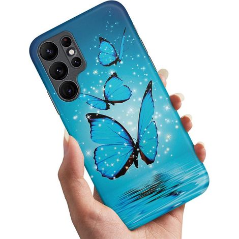 Skal / Mobilskal till Samsung Galaxy S24 Ultra - Glittrande Fjärilar