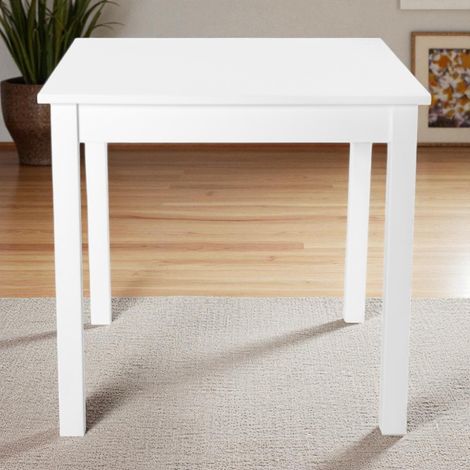 Tavolo fisso in legno gamba quadrata RISTORANTE misura 90x90 BIANCO (1/4)