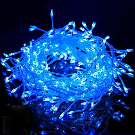 Guirlande Lumineuse Noël Halloween Imperméable IP65 50M 500LEDs Bleu,8 Mode,Pour Intérieure Extérieure Terrasse Fête
