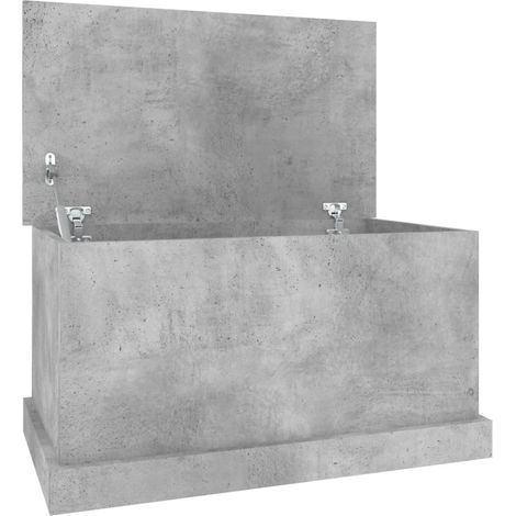 Maison Exclusive - Baúl almacenaje madera contrachapada gris horm