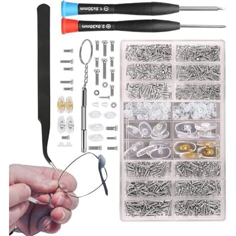 Outils de réparation lunettes, kit tournevis pour lunettes  Kit en acier inoxydable Outil fabriqué avec précision soleil, à - (1/5)
