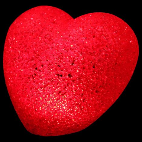 Veilleuse Décorative de Cœur Rouge 20 Cm Lampe LED (1/5)